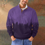 Meeste Retro Casual gradienttr&uuml;kiga kampsun XXXXL kohv