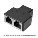 RJ45 varjestatud CAT6 v&otilde;rgukaabli jaotur: &Uuml;ks-kaks pistik A/B simultaneous Internet access [2-pack]
