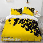 3D Wu T-TANG Klannide Seeria Silt Tekk Voodipesukomplekt, Tekikott Voodikomplekt Tekikate Padjap&uuml;&uuml;r, King Queen Suuruses Voodipesukomplekt Lastele EU Single 135x200cm