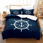 Anchor Marine Voodipesu komplekt Ookean Meri 3D Tekikoti komplektid Tekk Voodipesu &Uuml;heinimese Kaheinimese Kuninga &Uuml;he Suurusega Sinine Laev Laev Lapsed EU Single 135x200cm