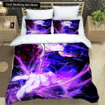 3D Anime Jujutsu Kaisen Satoru Gojo J&otilde;ulukink Kuninglik &Uuml;hene Kahene Laste Voodipesu Komplekt Mikrokiud v&otilde;i Pol&uuml;ester Tekikoti Komplekt EU single(135x200cm)