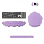 Cloud Wrist Rest Memory Foam Mouse & Keyboard Pad | Libisemiskindel kontori randmetugi Three-piece set lilla