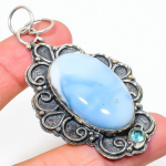 Owyhee Opal, Topaz Handmade 925 Sterling Silver Gift Pendant 2.84 a5z89