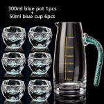 Teemantl&otilde;ikega kristallist lik&ouml;&ouml;riklaaside komplekt veinidosaatoriga, viinapitsi, veiniklaasid, viski, kanged joogid, sake, br&auml;ndi, teetass