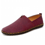 Vabaajak&auml;igulised nahast meeste kingad Pehme tallaga &Uuml;limalt kerged meeste mokassiinid libisemiskindlad Moccasins Hingavad Slip-on Meeste s&otilde;idukingad Paadikingad 39 punane