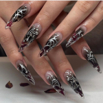 Uus Nail Art Nail Dark Cross Nail Art Patch K&uuml;&uuml;neplaaster Dot Drill Long Nail Type k&uuml;&uuml;nelaaster