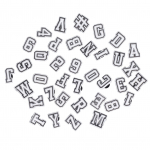 37 tk Letter Shoe Charm Number Muster PVC Lovely Shoes Charm Dekoratsioon Aksessuaar Valge valge