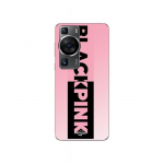 Coque Huawei P60 Blackpink logo rose et noir Maniacase