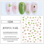 Suvised lillelised k&uuml;&uuml;nekleebised: Virsiku, karikakra ja maasika isekleepuvad kleebised 1235