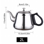 Veekeetja filtriga Roostevabast terasest teekann 1,2L/1,5L/2L metallist kohvikann Keetmiseks gaasiga induktsioon Kodu telkimine