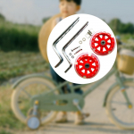 2 t&uuml;kki jalgrataste treeningrattad Praktilised lisatarvikud, vaigistavad v&auml;lgud, taga lapsed punane