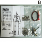 kuni 4 x $11.74 intressivabalt Stop Motion Animatsiooni Rekvisiit Skelett T&auml;ismetallist Liigendnukk T7W8 Robot-1pcs