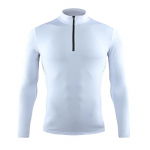 Meeste spordi T-s&auml;rk Pikkade varrukatega Top J&otilde;usaalir&otilde;ivad Fitness Kompressioons&auml;rk Poollukuga Pullover Kiiresti Kuivavad Spordir&otilde;ivad XXXL valge