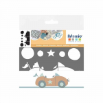 Pochoir voiture jolies comptines 15 x 10 cm