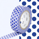 Masking Tape MT Pois bleu fonc&eacute; - dot night blue