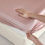 Luksuslik mooruspuusiidist &uuml;mberm&auml;hitav voodilina elastsete paeltega &uuml;mberringi Madratsikate Sile Libisemiskindel Voodikate 100/120/160/180/200 2xPillowcase 48x74cm