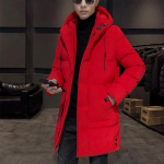 Talvine meeste pikk Parka soe jope voodriga kapuutsiga tuulejakk Paks puuvillane soe Parka Plus suurus 8XL 6XL punane