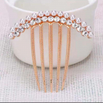 Medium Pearl Rhinestone juuksekamm &ndash; Korea stiilis sulamist juuksen&otilde;elatarvik