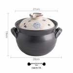 K&otilde;rge temperatuurikindel k&auml;sitsi maalitud Jaapani hautamispott - Keraamiline kastrul kaanega