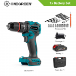 ONEGREEN 1200W 480 N.M P&ouml;&ouml;rdemomendiga Harjadeta Elektriline L&ouml;&ouml;kpuur 20 K&auml;iku Juhtmeta Kruvikeeraja T&ouml;&ouml;riistad Makita 18V Aku jaoks 1 Battery-EU Plastic Box