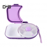 P&ouml;&ouml;rlev suupistekonteiner kaanega, keerutatav komplekt, kaasaskantav kommikarp lastele, kommilaud, melonitaldrik, suletud suupistekarp kodu, kontori, kooli, pikniku jaoks roosa