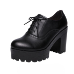 8cm 10cm V&auml;ike suurus 32-43 Vintage Brogues stiilis Oxford kingad naistele Platvormkingad Plokk-k&otilde;rged kontsad Kingad Palus Kontor 42 black