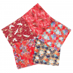 Jaapani stiilis lilleline puuvillakanga komplekt: 5 v&auml;rvi patchwork k&auml;sit&ouml;&ouml;projektide jaoks