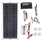 12V kuni 220V 30W p&auml;ikesepaneel 220W p&auml;ikesemuundur Akulaadija komplekt telkimiseks matkamiseks