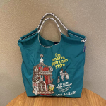 Embroidery Shopping Bag Women'S Fashion Niche Large Capacity Shoulder Bag Tide Medium