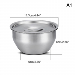 Roostevabast terasest kaanega riisikauss supikauss aurutatud riisi kauss p&otilde;letusvastane lapse v&auml;ike kauss Korea k&ouml;&ouml;k k&ouml;&ouml;giriistad 6*6cm