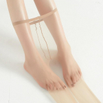 &Uuml;li&otilde;hukesed 0D naiste suvesukad: N&auml;htamatu, vastupidav, l&auml;bipaistev must siid T-kujulise disainiga Straight splicing crotch cardboard simple