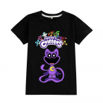 Suvine &uuml;mara kaelusega 3D Smiling Critters prindiga top moekas vabaaja l&uuml;hikeste varrukatega laste poiste ja t&uuml;drukute unisex T-s&auml;rgid 150