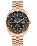 BULOVA Oceanographer Automaatne GMT Roosakuldne Devil Diver Meeste K&auml;ekell 97B215 must