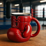 Boxing Glove Mug Porcelain Tea Handmade Cup 12 oz for Buffet Birthday Gift Daily Using