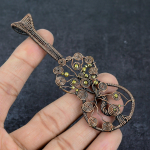 Copper Guitar Look Handmade Copper Eire Wrap Jewelry Pendant 1.89 i3u60