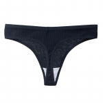 Stringid naistele Pehme puuvillane stringid Seksikas madala k&otilde;rgusega T-selja aluspesu S-XL Mugavad alusp&uuml;ksid T&uuml;drukute aluspesu M must