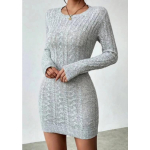 Spice Girl Niche Temperament Slim Knit Crew kaelusega kleit naiste uus s&uuml;gis-talvine &otilde;huke p&otilde;hi l&uuml;hikese seelikuga S