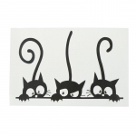 Eemaldatavad Kolm Musta Kassi Seinakleebised Kunst Kleebis Seinamaal Ise Tee Laste Magamistoa Dekoratsioon