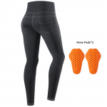 WOSAWE Women Motorcycle Riding Protective Pants Slim Fit Motorcycle Riding Protective Pants Anti-drop Stretch Motocross Trousers M