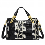 Uus Euroopa retro krokodillinahast mustriga k&auml;ekott - suure mahutavusega moekas ja mitmek&uuml;lgne naiste &otilde;lakott ja crossbody kott must