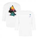 Men's casual and fashionable printed collar three-quarter sleeve top T-shirt L