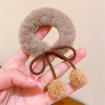 Lamba juuksepall kirsi juuksen&ouml;&ouml;r armas t&uuml;druk vibu s&otilde;lm juuksesilmus pall juuksekaunistus elastsed juuksepaelad kohv