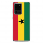 Coque T&eacute;l&eacute;phone &ndash; Samsung &ndash; Galaxy S21 Ultra &ndash; Drapeau Ghana &ndash; Souple &ndash; mitmev&auml;rviline