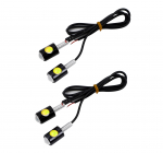 Partools Mini suunatuled, Valged, Komplekt 4 tk, 12 V, Mootorratas, LED, &Uuml;ldotstarbeline
