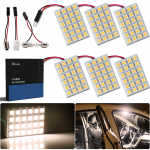 AUTOYUZU LED-tuba lamp, kuppelvalgusti, autodele, sisevalgusti, 5050 plahvatusrida, valge