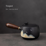 320 ml keraamiline teekann, j&auml;medast savist k&uuml;lgn&otilde;udega teekann, must keraamika Gongfu teekomplekt Ceramic Teapot