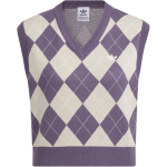 Adidas Originals ruudulise mustriga V-kaelusega kampsun Spordivest Naiste Topid Tumehall Lilla Helepruun IX7814 S