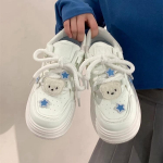 Naiste Kawaii Sinised Platvormtennised Valged Kingad Vulkaniseeritud Armsad Vabaaja Jalatsid Rula Tennis Naissoost 35 valge