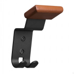 Heavy Duty, Easy to Install Wall Mounted Helmet Rack with , for Coats, Football And Baseball Gear. 7.5x5x15.5cm