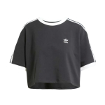 Adidas Originals Adicolor 3-Triibuline Mugav Hingav Pehme Nahas&otilde;bralik Pullover L&uuml;hikeste Varrukatega T-s&auml;rk Naiste Topid Must JC8149 S